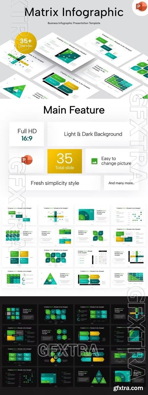 Matrix Infographic PowerPoint Template 9LH9J9F