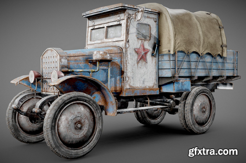 Postapocalypse truck level 1 3D Model