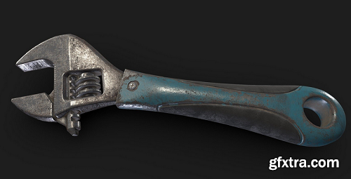 Old Wrench 3D Model