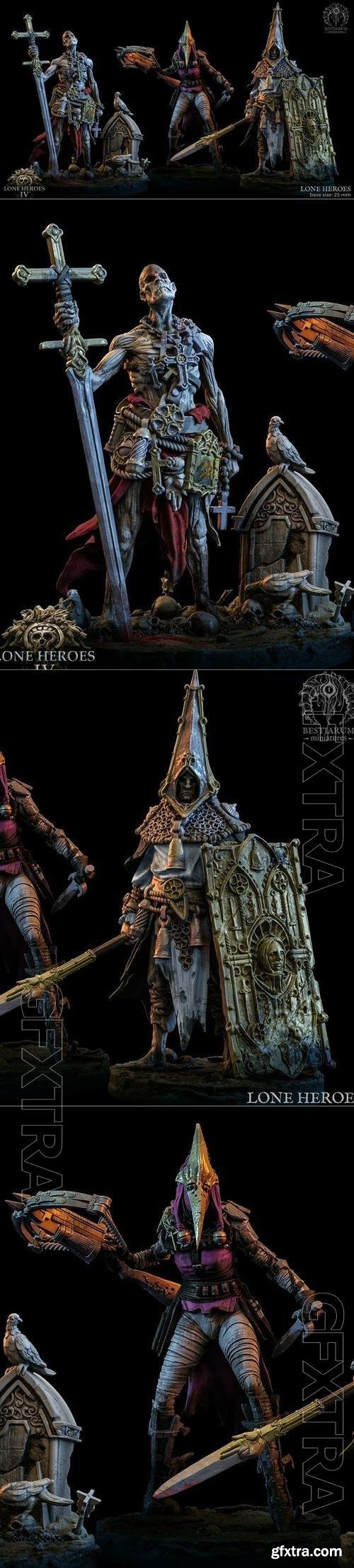 Bestiarum Miniatures - Lone Heroes IV 3D Print