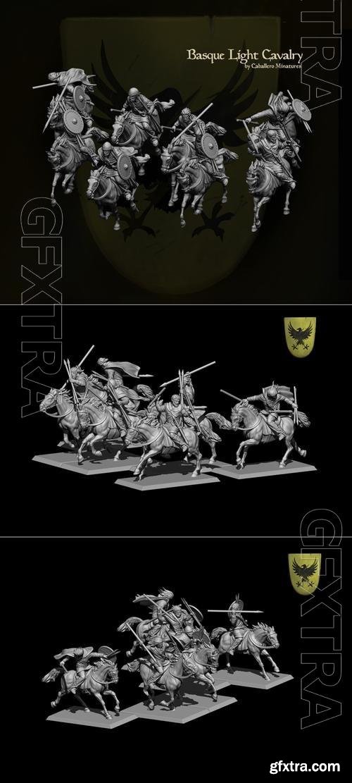 Caballero Miniatures (Reconquer) - Basque Light Cavalry 3D Print