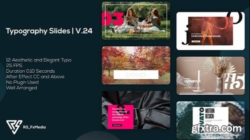 Videohive Typography - Minimal, Dynamic and Modern Slides  V.24 40102882