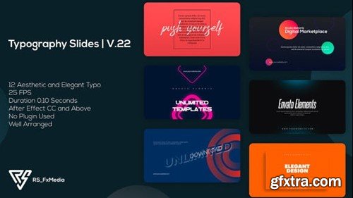 Videohive Typography - Minimal, Dynamic and Modern Slides  V.22 40102862