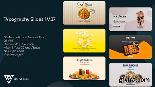 Videohive Typography - Food Promo Slides  V.17 40102454