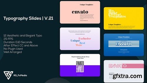 Videohive Typography - Minimal, Dynamic and Modern Slides  V.21 40102845