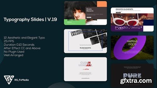 Videohive Typography - Minimal, Dynamic and Modern Slides  V.19 40102679