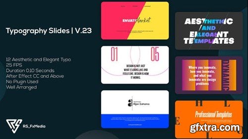 Videohive Typography - Minimal, Dynamic and Modern Slides  V.23 40102871