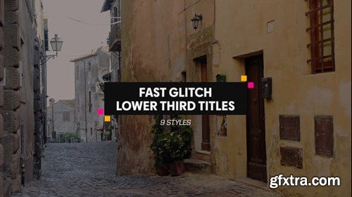 Videohive Fast Glitch Lower Third Titles 40086430