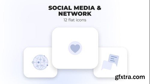 Videohive Social Media & Network - Flat Icons 39987964