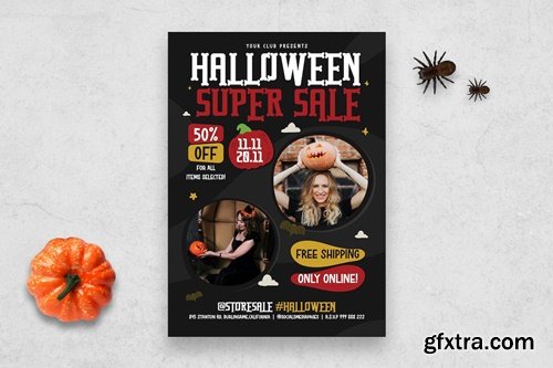 Halloween Sale Flyer Template K4UXDT2