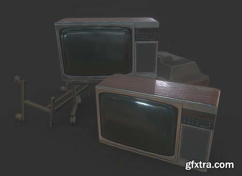 Old Television Sets 3D Model