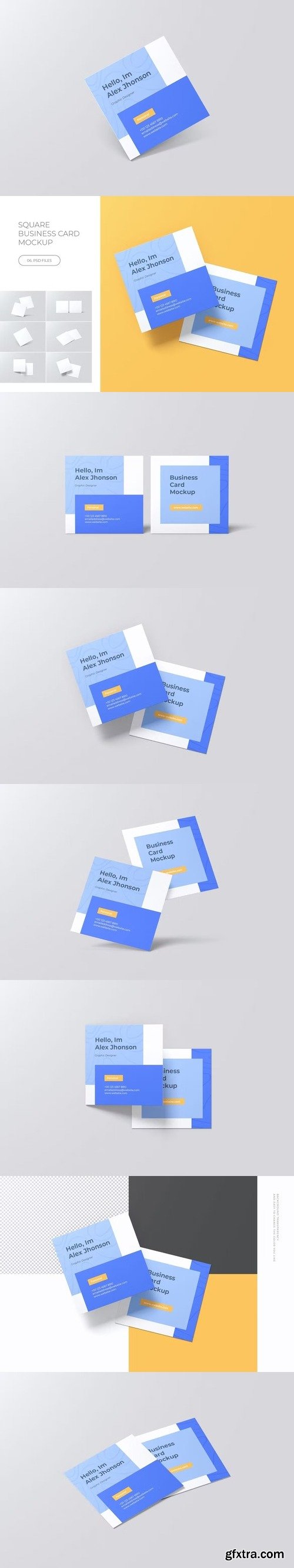 Square Business Card Mockup