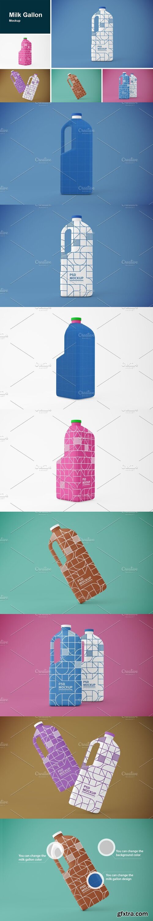 CreativeMarket - Milk Gallon Mockup 7486092