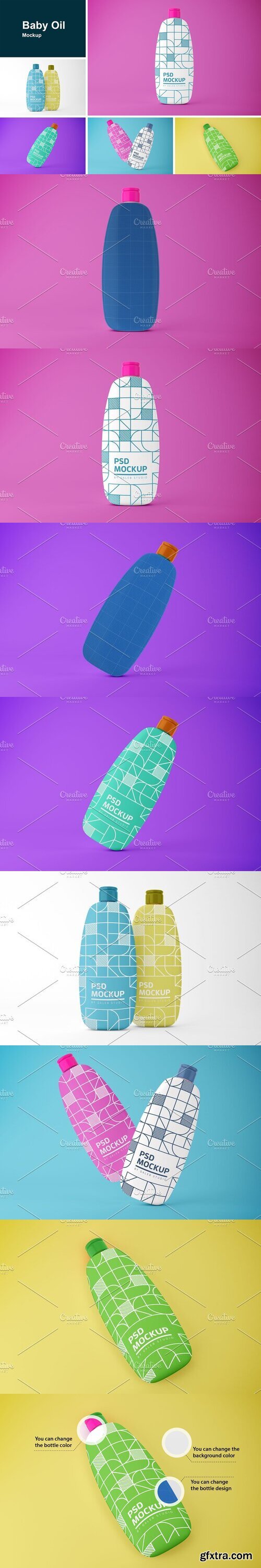 CreativeMarket - Baby Oil Mockup 7493574