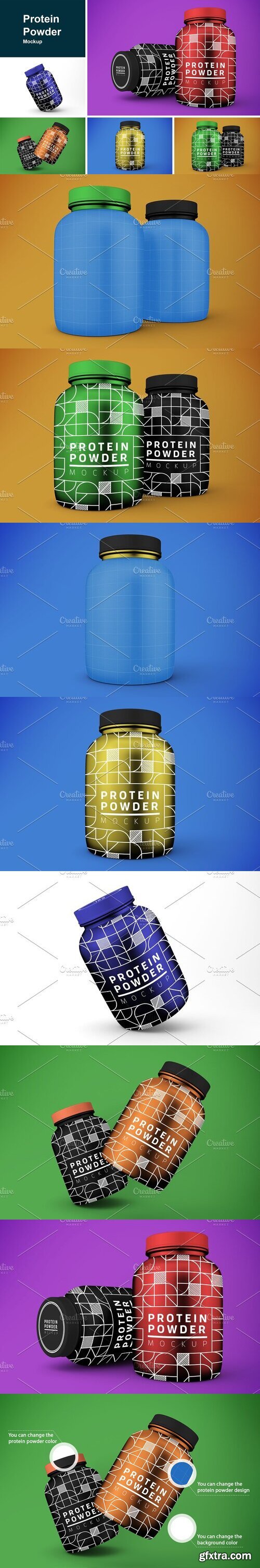 CreativeMarket - Protein Powder Mockup 7414955