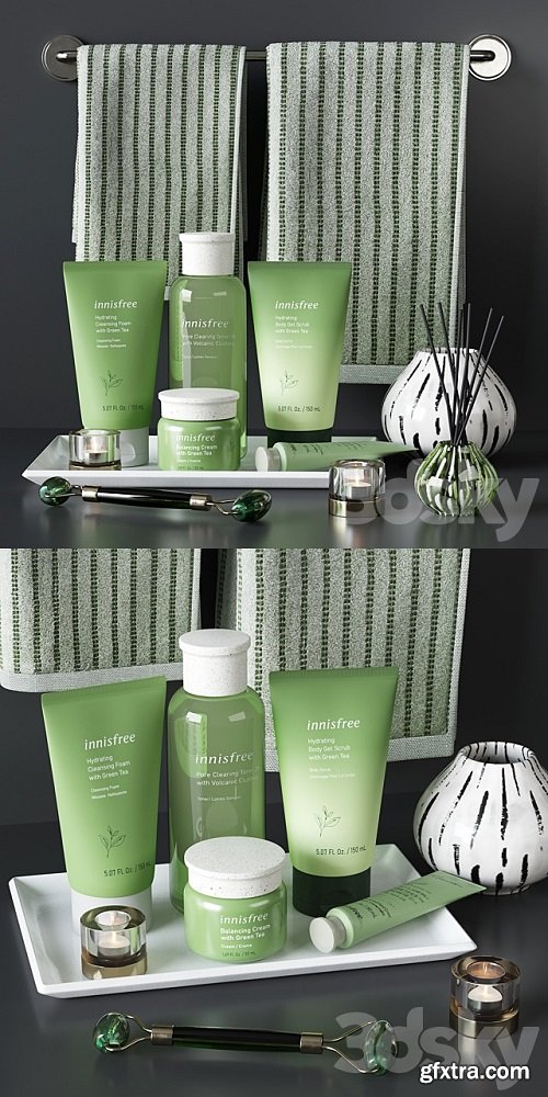 Innisfree Green Tea Cosmetics Decor Set