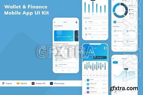 Wallet & Finance Mobile App UI Kit 39598WW