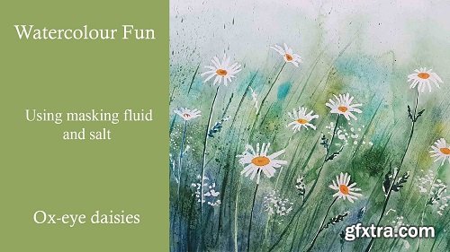 Painting Daisies Using Masking Fluid and Salt