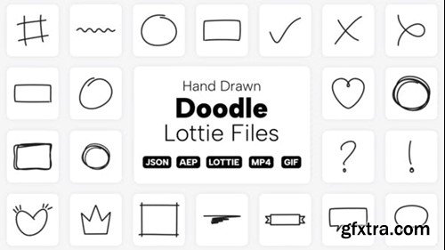 Videohive Hand Drawn Doodle Lottie Files 40094099