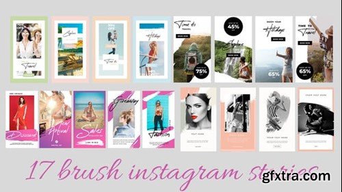 Videohive Brush Instagram stories 30552964