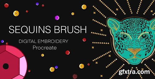 Learn To Create Sequin Brush For Digital Embroidery In Procreate