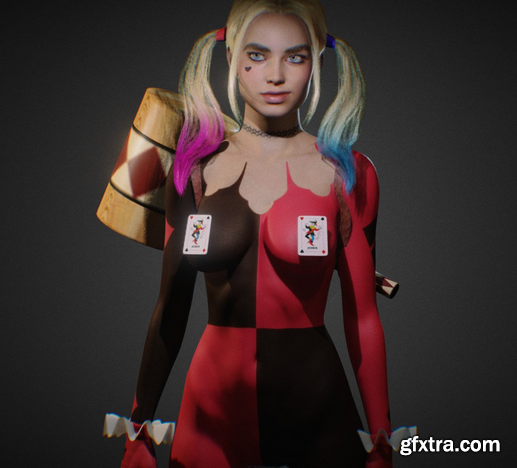 Harley Quinn Cosplay 3D Model