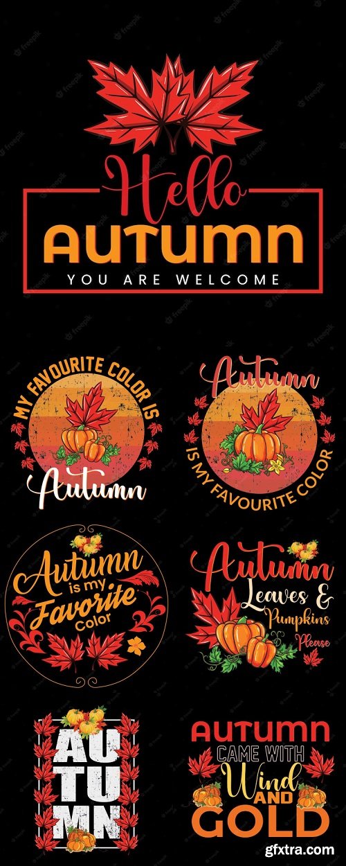 Hello autumn t-shirt design