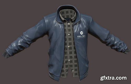 Full Sail University Bomber Jacket 3D Model