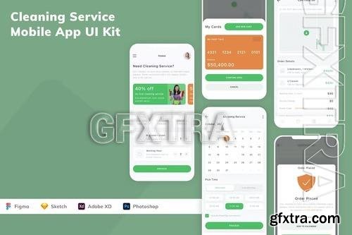 Cleaning Service Mobile App UI Kit 9KNL836