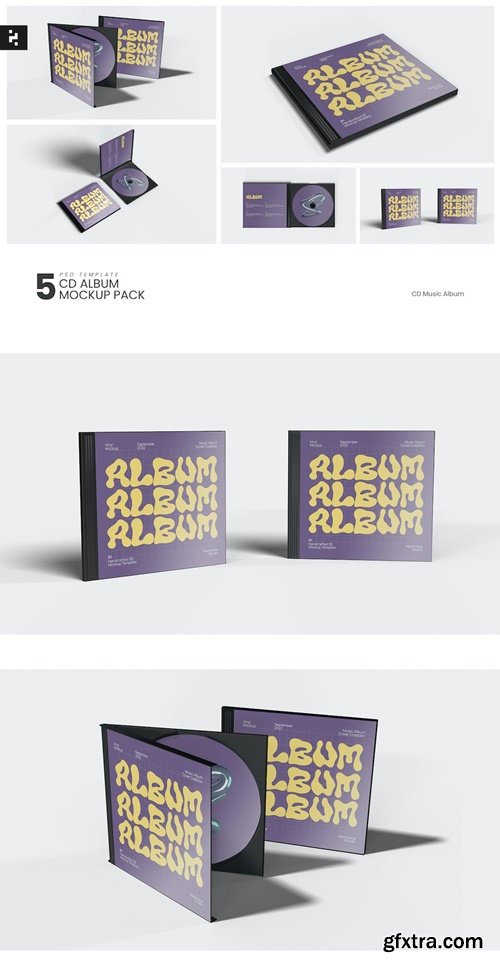 CD Album Mockup Template CA6H7JK