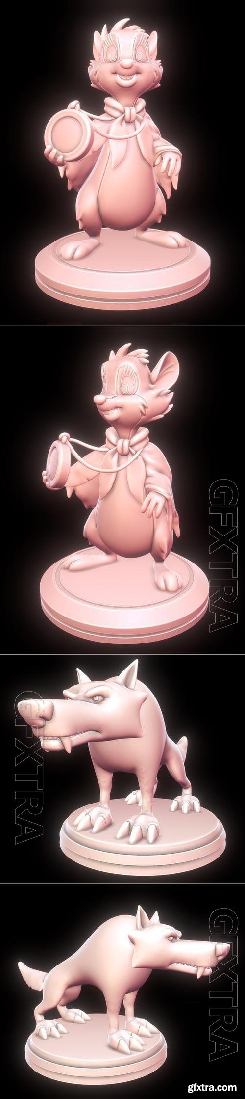 Mrs. Brisby - The Secret of NIMH and Black Wolf 3D Print