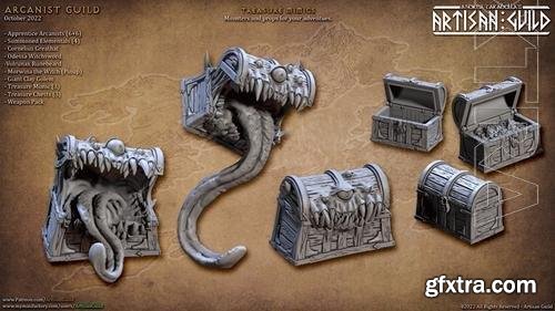 Artisan Guild - Treasures Chests and Mimics 3D Print