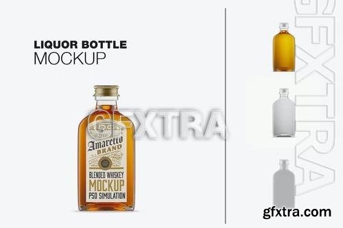 Flat Whiskey Glass Bottle Mockup ZQ8MJEW