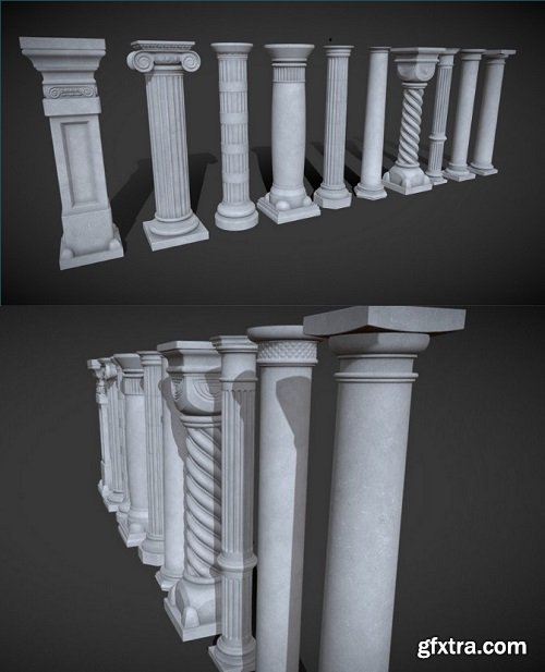 Columns Collection 3D Model