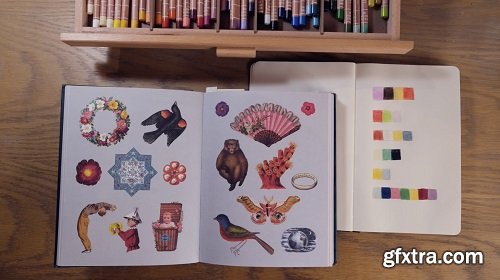 Drawing Vintage-Inspired Color Palettes in Colored Pencil