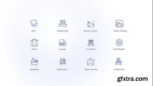 Videohive Hotel Services - User Interface Icons 40109865