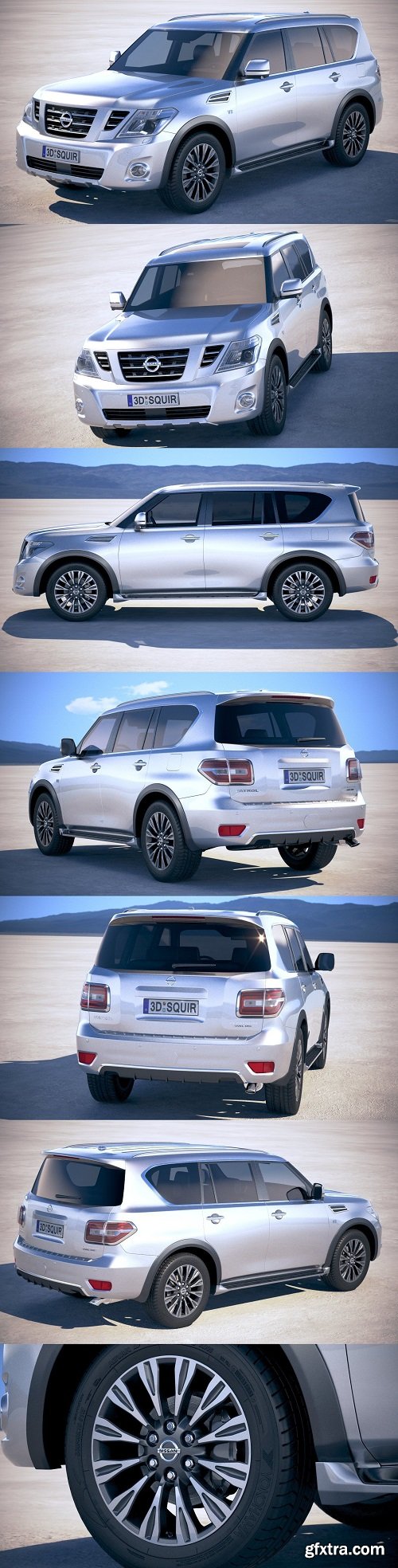 Nissan Patrol Y62 2019 3D model