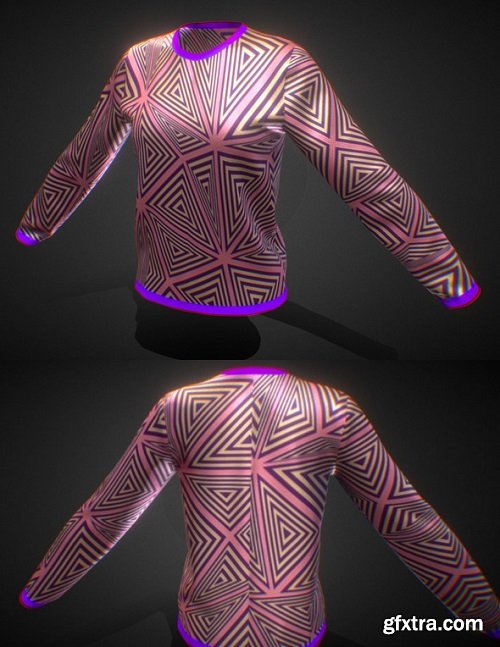 Future Clothing Pink Girl 3D Model