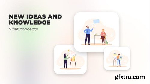 Videohive New ideas and knowledge - Flat concept 40129884