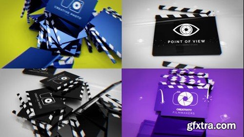 Videohive Movie Clapper Board Logo Reveal Bundle 40127829