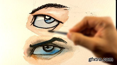 How to Draw WaterColor Eyes Painting Eye water colour color