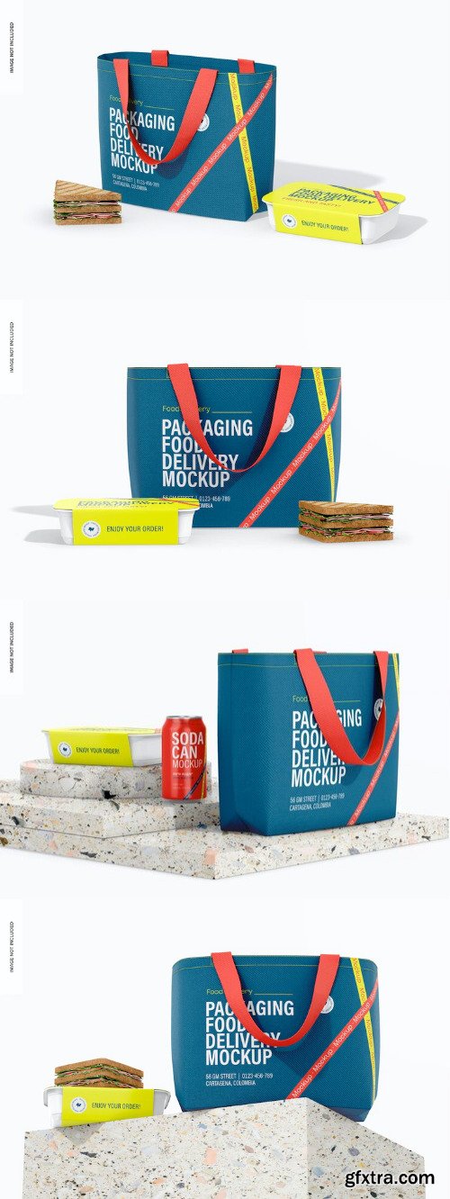 Packaging food delivery mockup