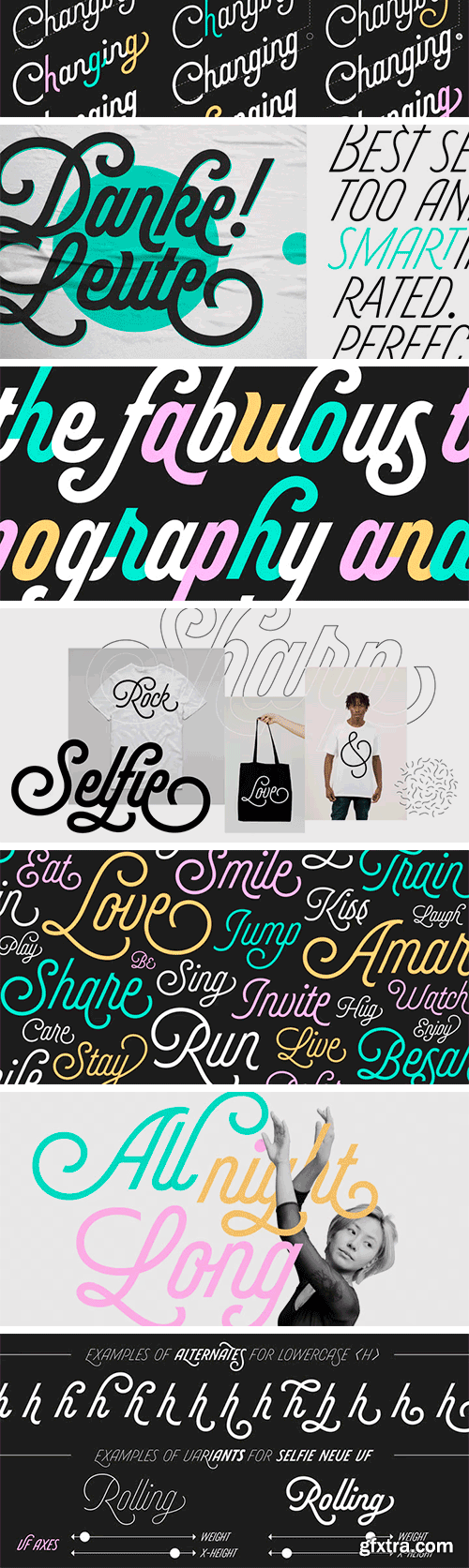 Selfie Neue Sharp Font Family