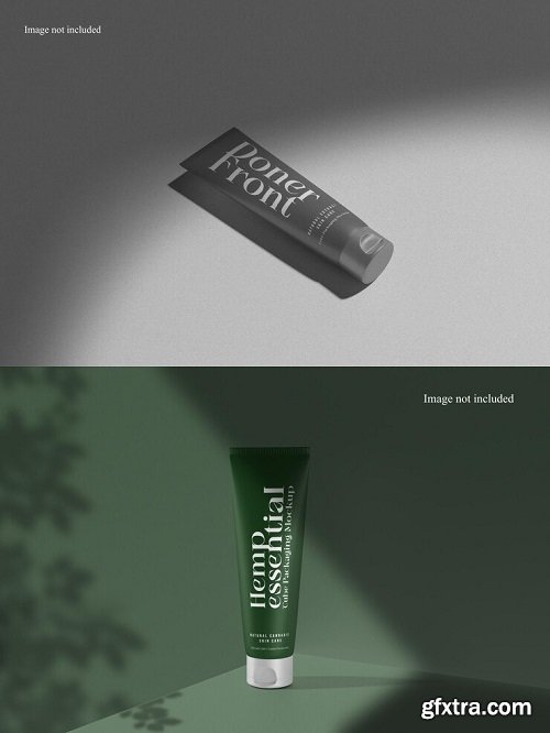 Cosmetic tube packaging mockup