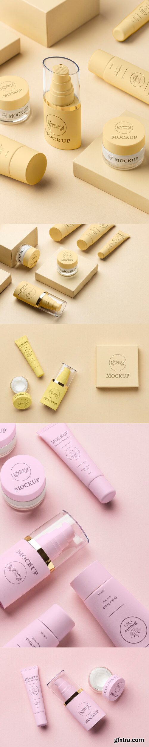 Beauty products mockup design