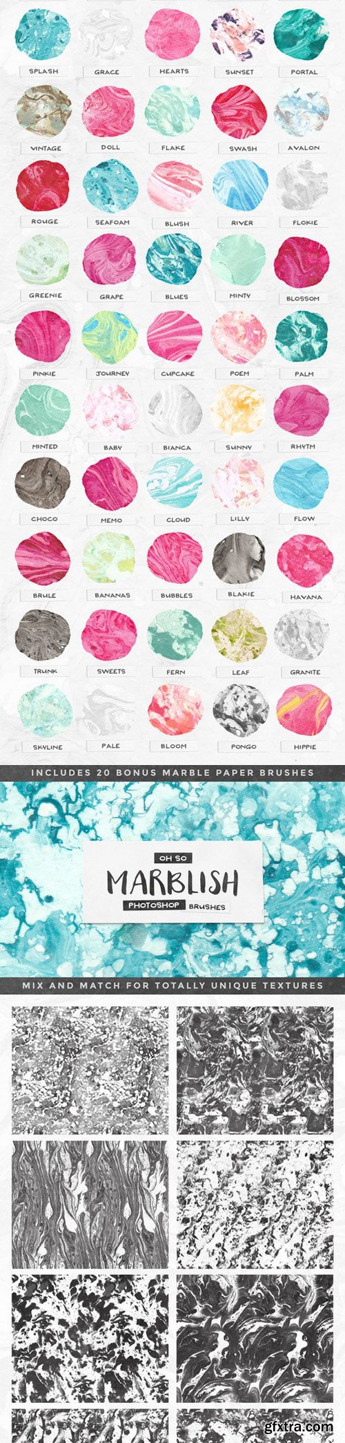 100 PS Marble Paper Styles