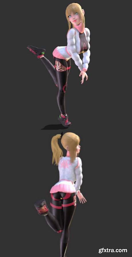 Bionic Girl Monica 3D Model