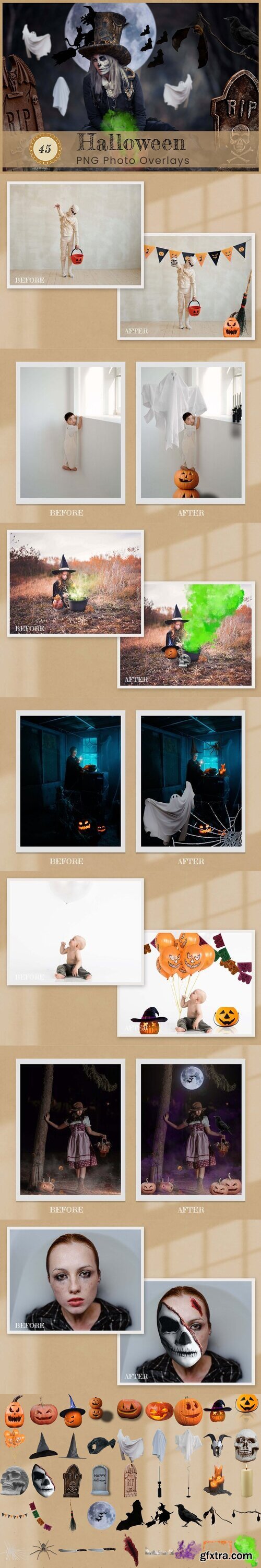 CreativeMarket - Halloween Photoshop Overlays Creepy 10195047