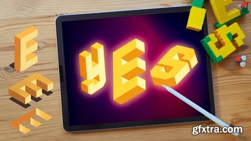 3D Letters in Procreate - From Isometric Effects to Hole Text Illusion