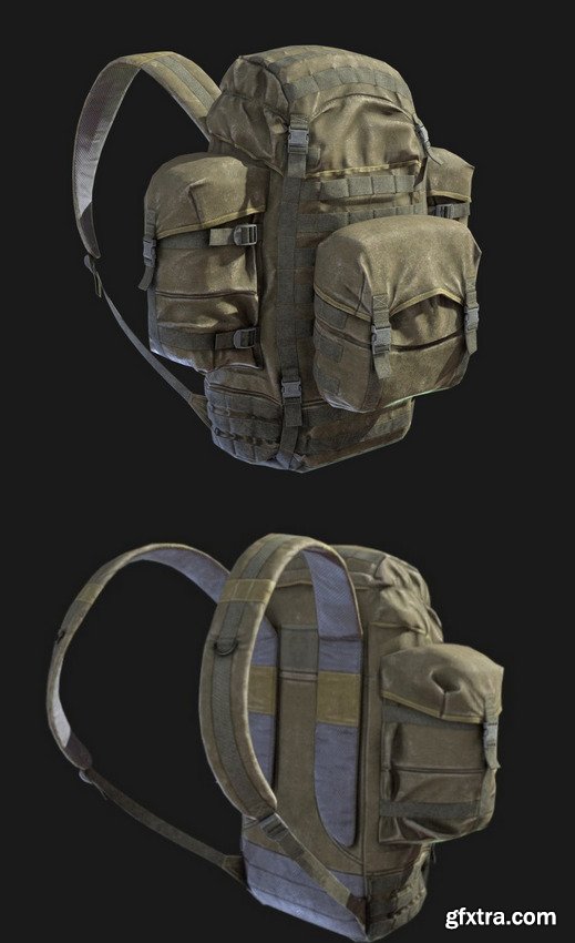 Tactical Backpack 3D Model